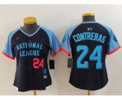 Women's Milwaukee Brewers #24 William Contreras Navy 2024 All Star Limited Stitched Jerseys