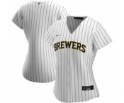 Women's Milwaukee Brewers Alternate 2020 Baseball Team Jersey White Navy