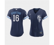 Women's Kansas City Royals #16 Andrew Benintendi 2022 Navy City Connect Cool Base Stitched Jersey(Run Small)