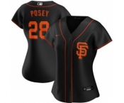 Women's San Francisco Giants #28 Buster Posey Alternate 2020 Baseball Player Jersey Black