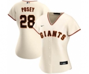 Women's San Francisco Giants #28 Buster Posey Home 2020 Baseball Player Jersey Cream