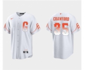 Women's San Francisco Giants #35 Brandon Crawford White City Connect Cool Base Stitched Baseball Jersey