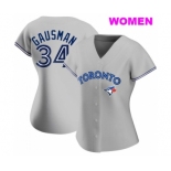 WOMEN'S TORONTO BLUE JAYS #34 KEVIN GAUSMAN GRAY ROAD JERSEY