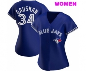 WOMEN'S TORONTO BLUE JAYS #34 KEVIN GAUSMAN ROYAL ALTERNATE JERSEY