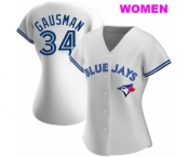 WOMEN'S TORONTO BLUE JAYS #34 KEVIN GAUSMAN WHITE HOME JERSEY