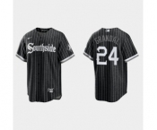 Youth Chicago White Sox #24 Yasmani Grandal 2021 City Connect Replica Black Jersey