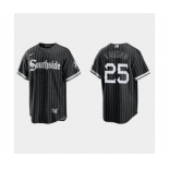 Youth Chicago White Sox #25 Andrew Vaughn 2021 City Connect Replica Black Jersey