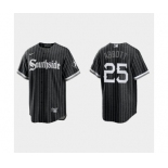 Youth Chicago White Sox #25 Jim Abbott 2021 City Connect Replica Black Jersey