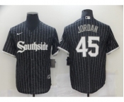 Youth Chicago White Sox #45 Michael Jordan 2021 City Connect Replica Black Jersey