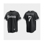 Youth Chicago White Sox #7 Tim Anderson 2021 City Connect Replica Black Jersey