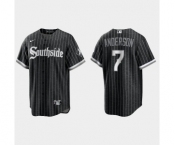 Youth Chicago White Sox #7 Tim Anderson 2021 City Connect Replica Black Jersey