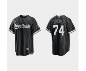 Youth Chicago White Sox #74 Eloy Jimenez 2021 City Connect Replica Black Jersey