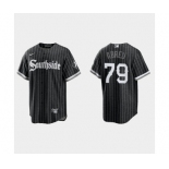 Youth Chicago White Sox #79 Jose Abreu 2021 City Connect Replica Black Jersey