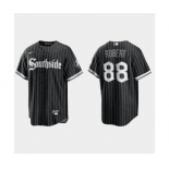 Youth Chicago White Sox #88 Luis Robert 2021 City Connect Replica Black Jersey