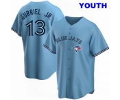 YOUTH TORONTO BLUE JAYS #13 LOURDES GURRIEL JR. BLUE POWDER ALTERNATE JERSEY