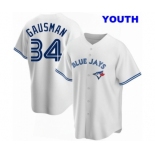 YOUTH TORONTO BLUE JAYS #34 KEVIN GAUSMAN WHITE HOME JERSEY