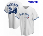 YOUTH TORONTO BLUE JAYS #34 KEVIN GAUSMAN WHITE HOME JERSEY