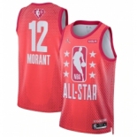 Men 2022 All Star #12 Ja Morant Maroon Basketball Jersey