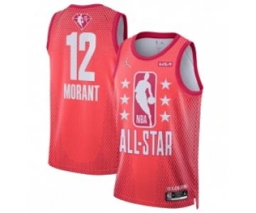 Men 2022 All Star #12 Ja Morant Maroon Basketball Jersey