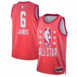 Men 2022 All Star #6 LeBron James Maroon Basketball Jersey