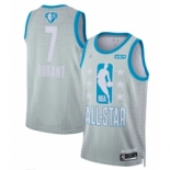 Men 2022 All Star #7 Kevin Durant Gray Basketball Jersey