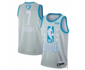 Men 2022 All Star #7 Kevin Durant Gray Basketball Jersey