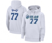 Men's Dallas Mavericks #77 Luka Doncic White Pullover Hoodie