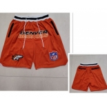 Men's Denver Broncos Orange Just Don Shorts