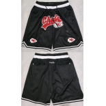 Men's Kansas City Chiefs Black Shorts (Run Small)