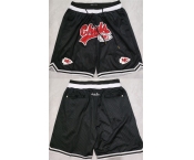 Men's Kansas City Chiefs Black Shorts (Run Small)