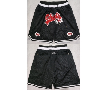 Men's Kansas City Chiefs Black Shorts (Run Small)