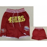 Men's San Francisco 49ers Red Super Bowl Patch Just Don Shorts