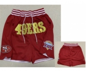 Men's San Francisco 49ers Red Super Bowl Patch Just Don Shorts