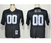 Oakland Raiders #00 Jim Otto Black Throwback Jersey