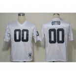 Oakland Raiders #00 Jim Otto White Throwback Jersey