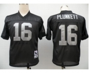 Oakland Raiders #16 Jim Plunkett Black Throwback Jersey