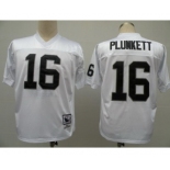 Oakland Raiders #16 Jim Plunkett White Throwback Jersey