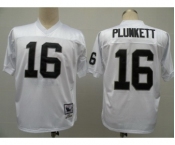 Oakland Raiders #16 Jim Plunkett White Throwback Jersey