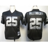 Oakland Raiders #25 Fred Biletnikoff Black Throwback Jersey