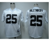 Oakland Raiders #25 Fred Biletnikoff White Throwback Jersey