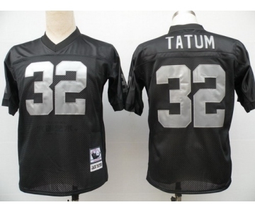 Oakland Raiders #32 Jack Tatum Black Throwback Jersey