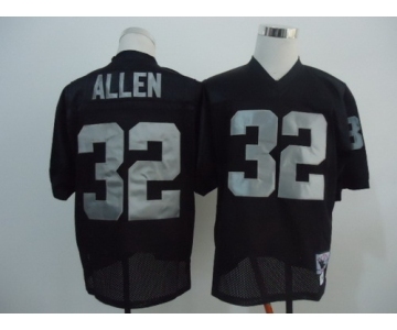 Oakland Raiders #32 Marcus Allen Black Throwback Jersey