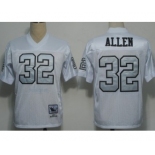 Oakland Raiders #32 Marcus Allen White With Silver Throwback Jersey