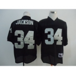 Oakland Raiders #34 Bo Jackson Black Throwback Jersey