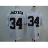 Oakland Raiders #34 Bo Jackson White Throwback Jersey