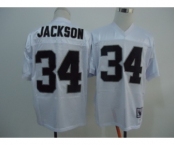 Oakland Raiders #34 Bo Jackson White Throwback Jersey