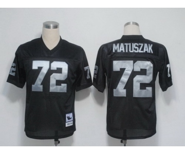 Oakland Raiders #72 John Matuszak Black Throwback Jersey