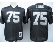 Oakland Raiders #75 Howie Long Black Throwback Jersey