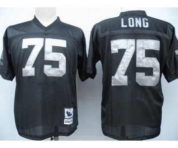 Oakland Raiders #75 Howie Long Black Throwback Jersey