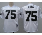 Oakland Raiders #75 Howie Long White Throwback Jersey